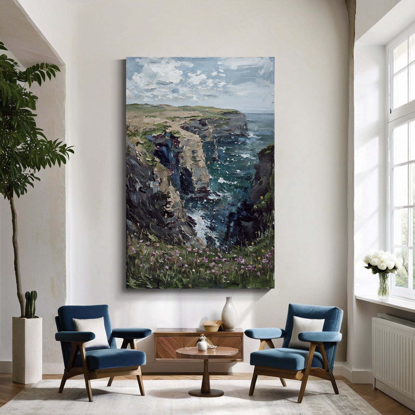 Modern abstract wall art, hand-painted oil painting