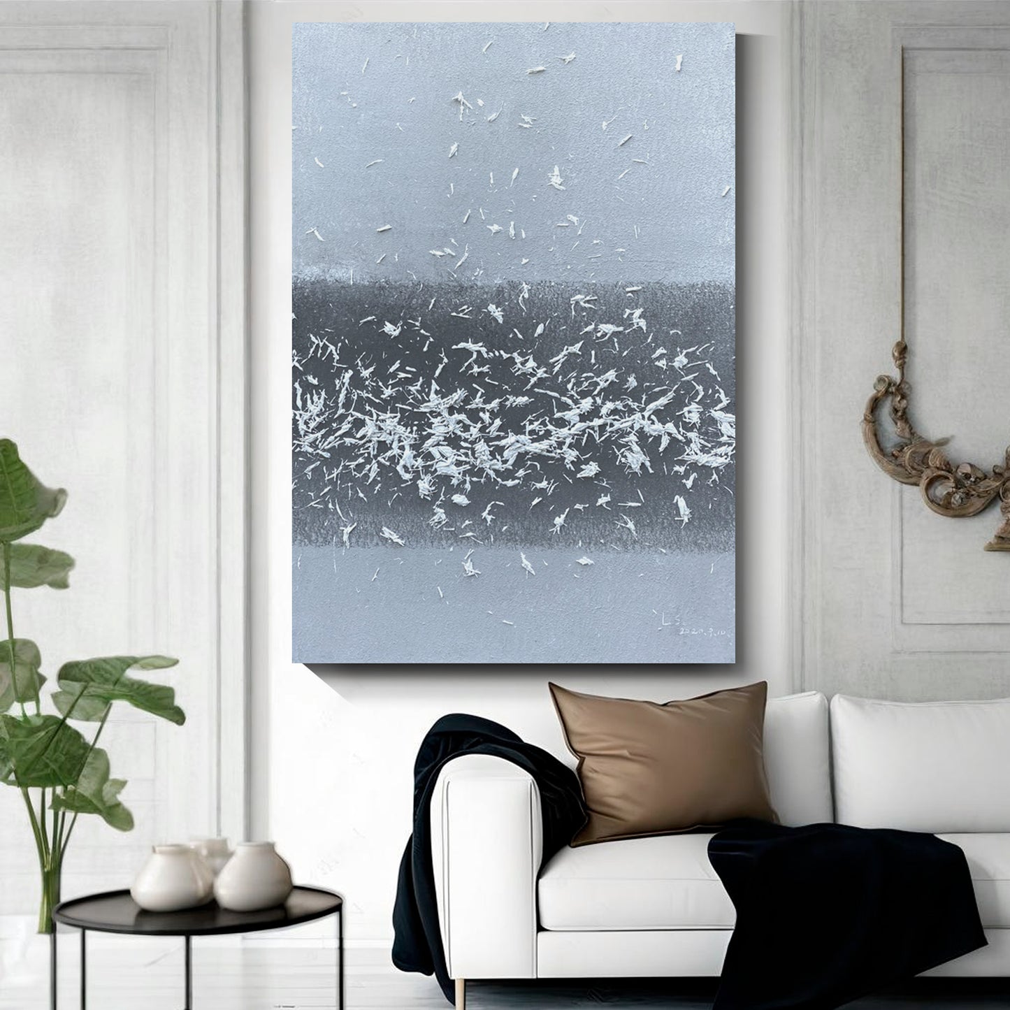 Modern abstract wall art, hand-painted oil painting