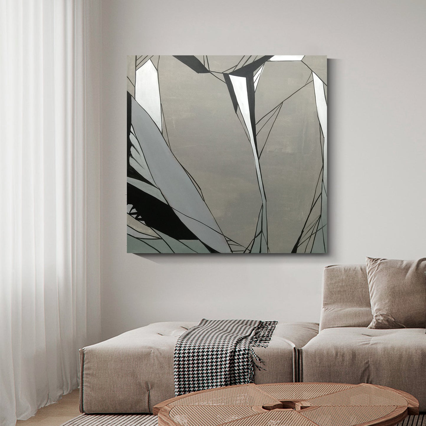 Modern abstract wall art, hand-painted oil painting