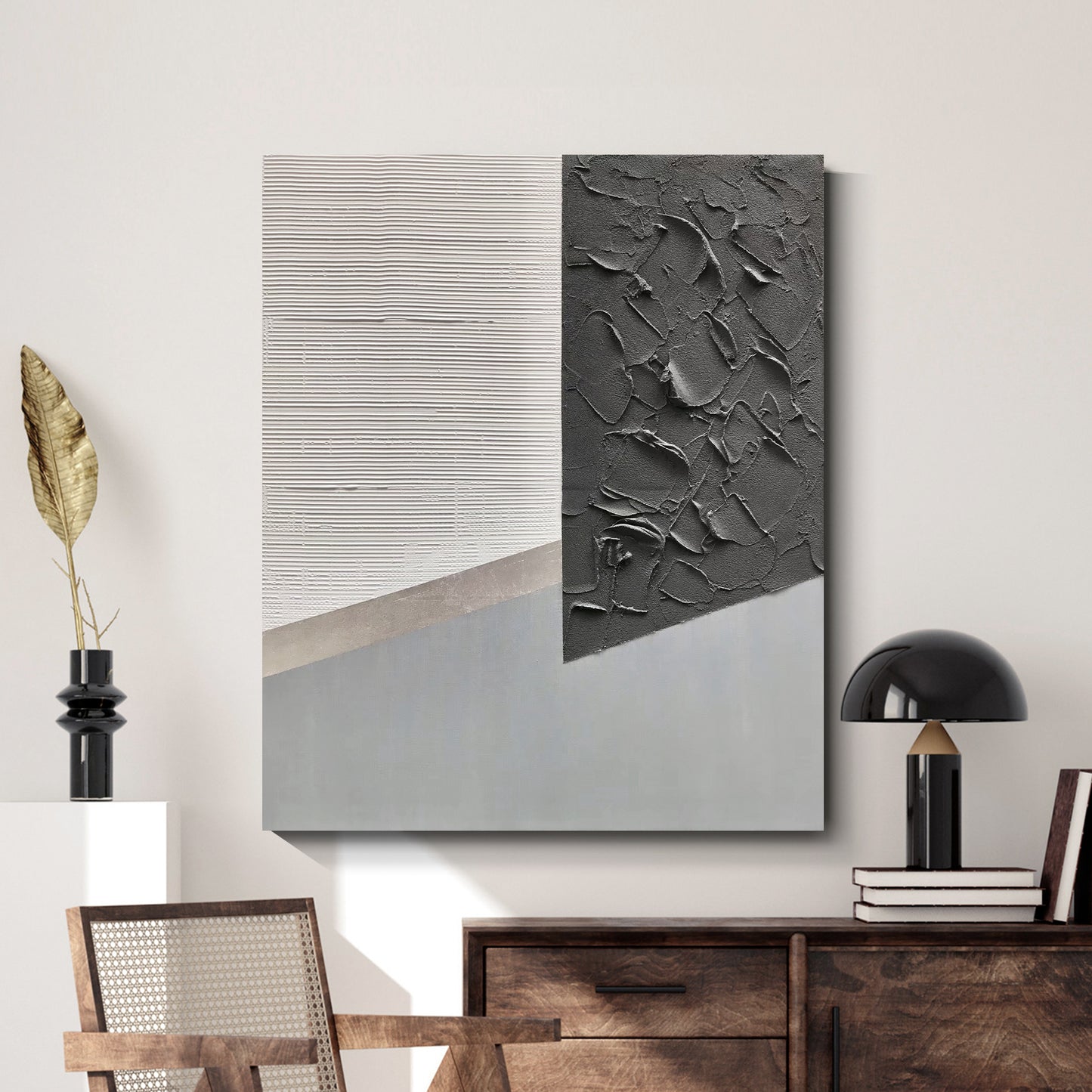 Modern abstract wall art, hand-painted oil painting