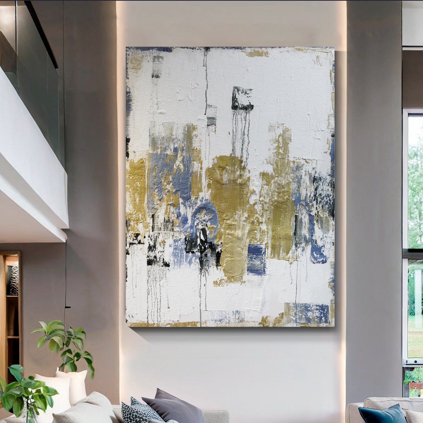 Modern abstract wall art, hand-painted oil painting