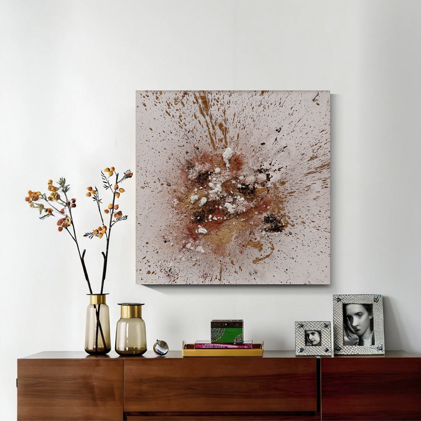 Modern abstract wall art, hand-painted oil painting