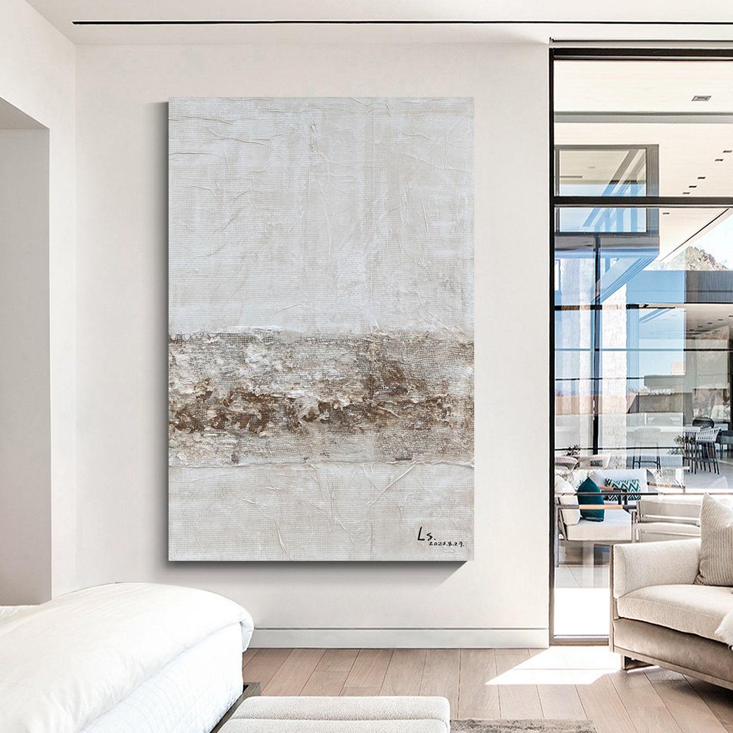 Modern abstract wall art, hand-painted oil painting