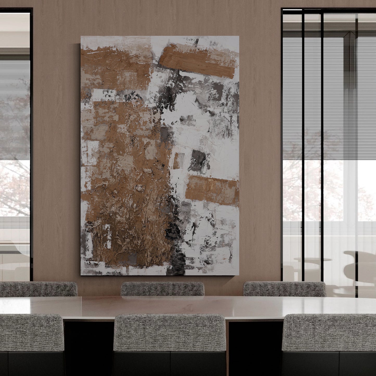 Modern abstract wall art, hand-painted oil painting