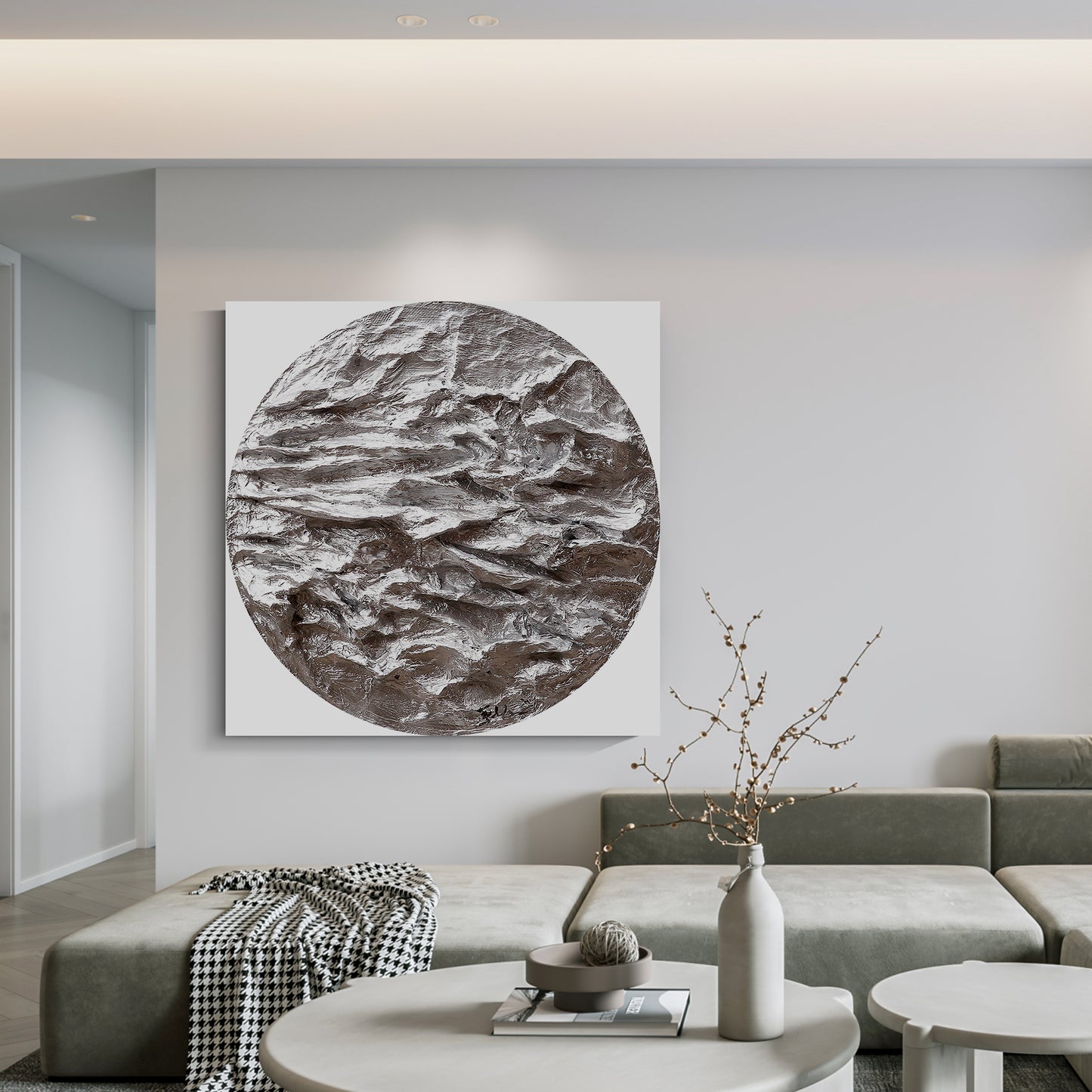 《Moon String3》Hand drawn oil painting