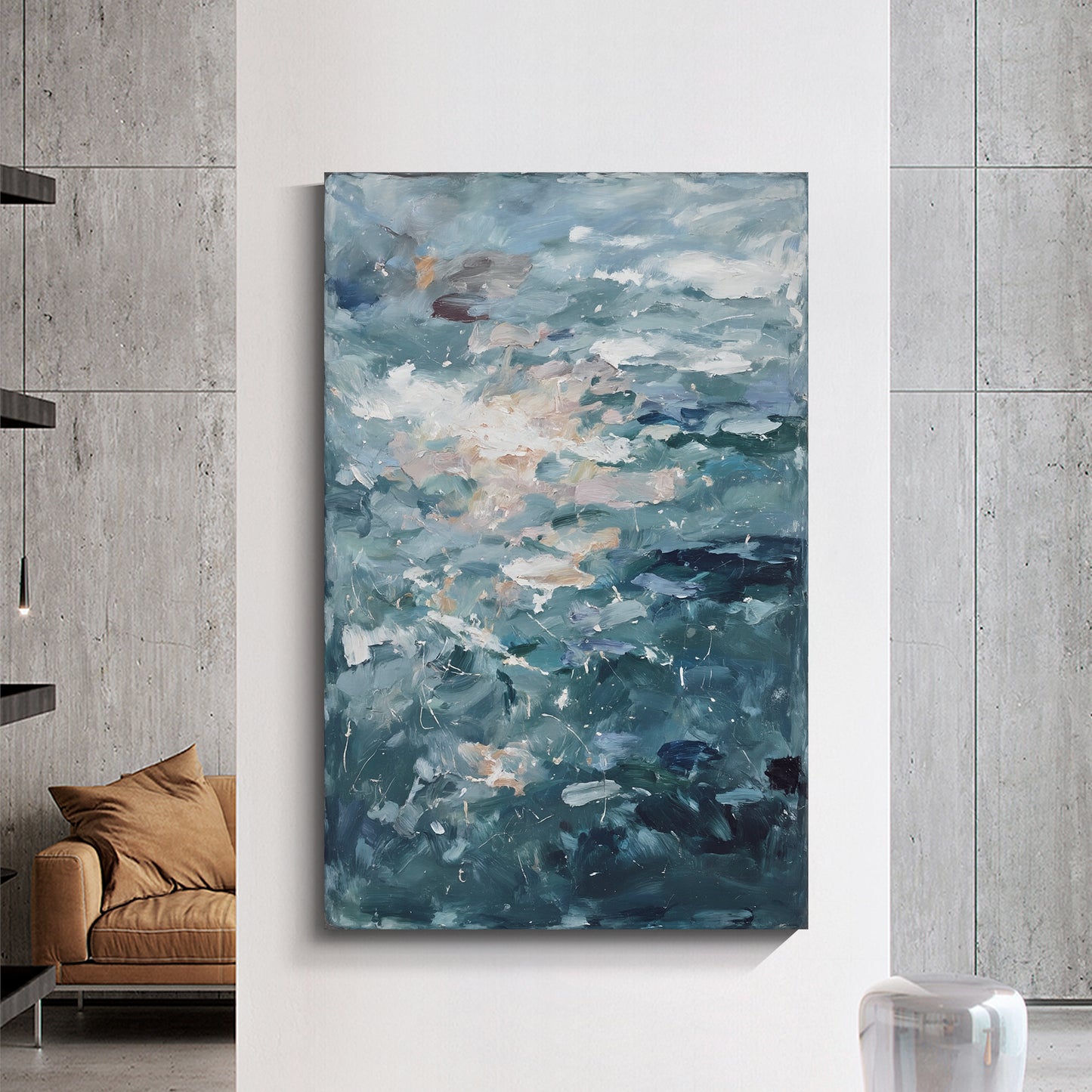 Modern abstract wall art, hand-painted oil painting