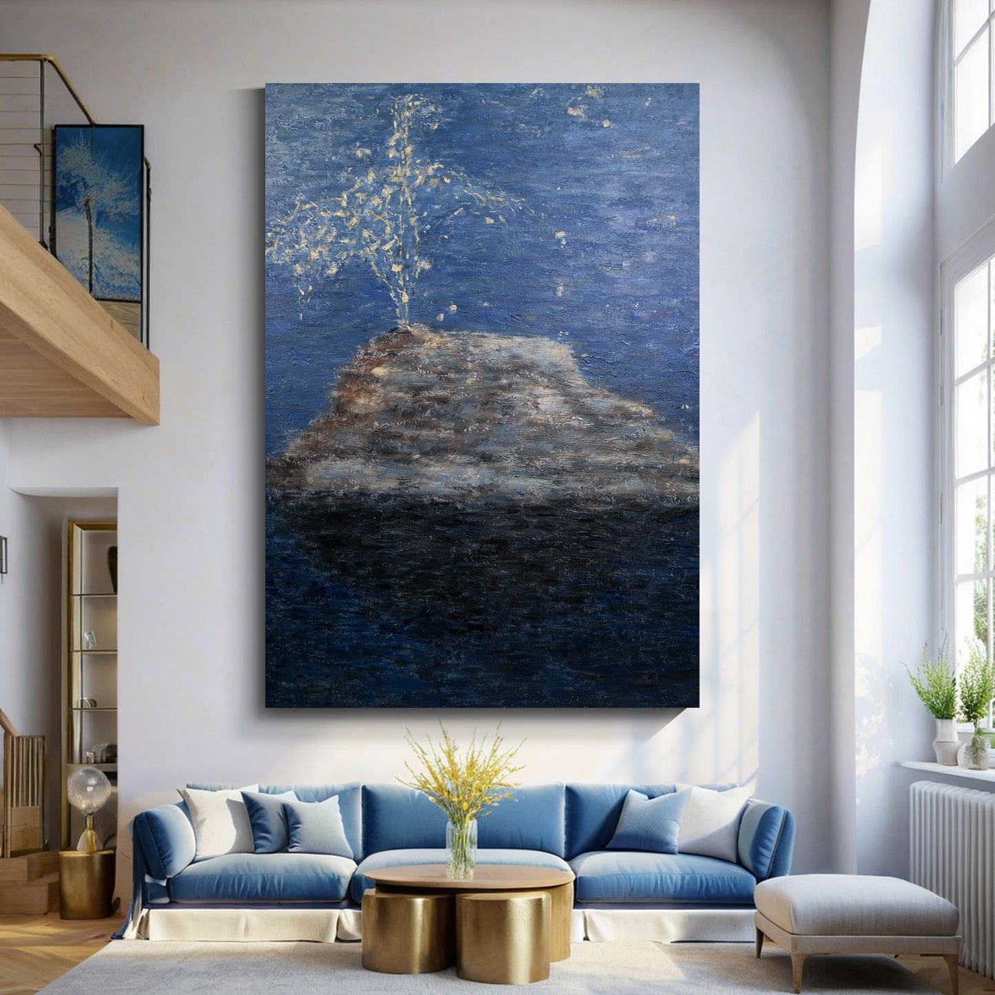 Modern abstract wall art, hand-painted oil painting