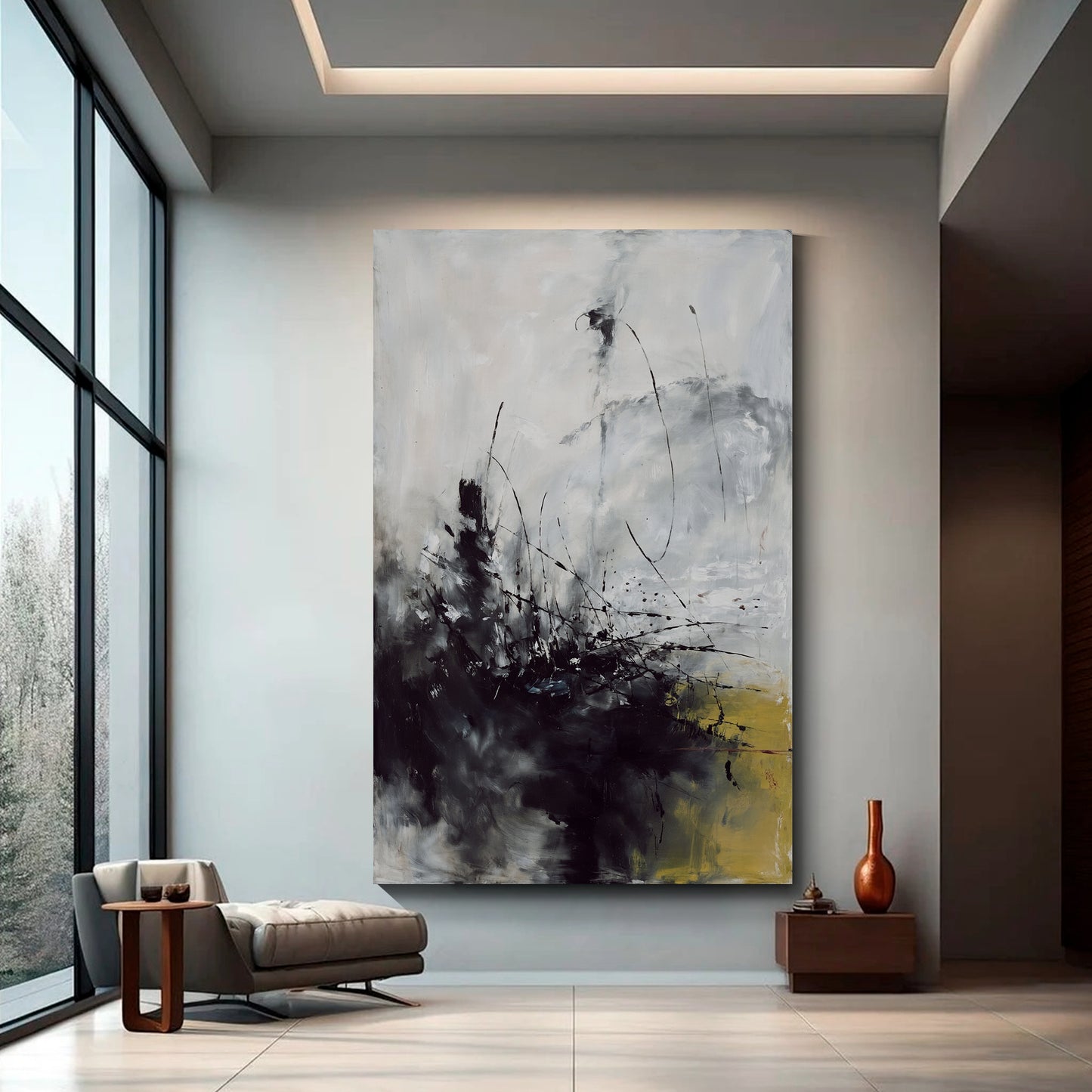Modern abstract wall art, hand-painted oil painting