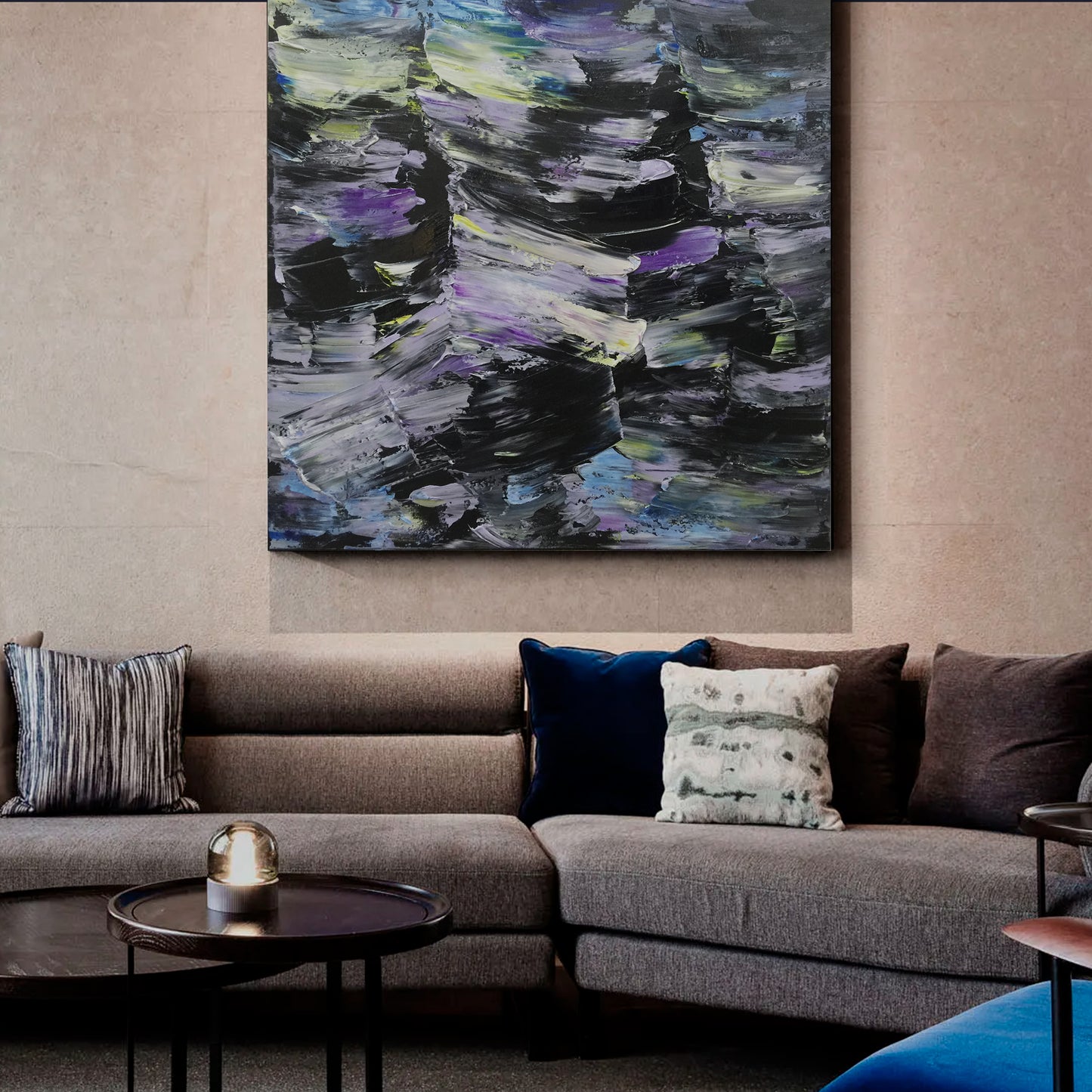 Modern abstract wall art, hand-painted oil painting