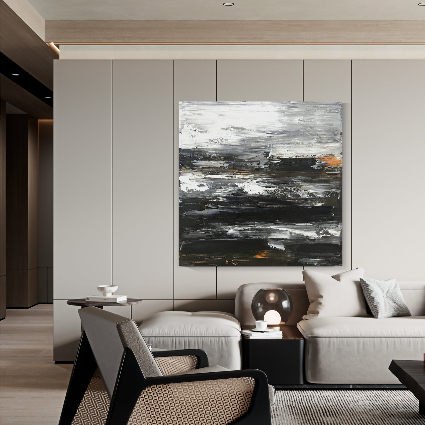 Black texture painting