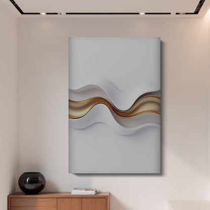 Beige and brown wall sculptures, 3D wooden wall art, simple wall-hung home decoration.