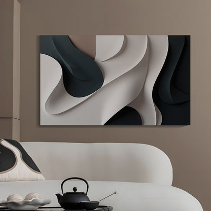 Beige and Brown Black Wall Sculptures, 3D Wood Wall Art, Minimalist Wall Hanging Home Decor