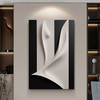 Beige and black Wall Sculptures, 3D Wood Wall Art, Minimalist Wall Hanging Home Decor