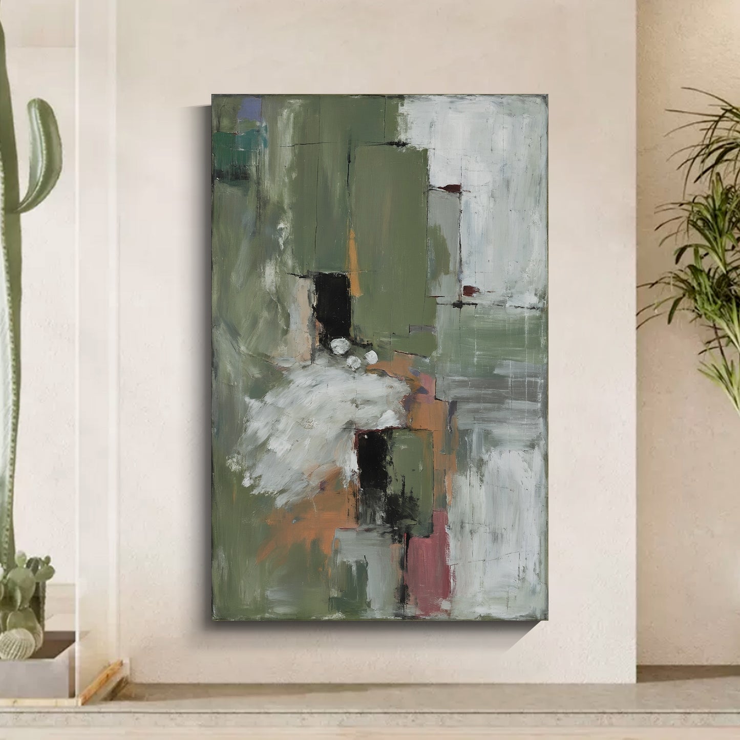 Modern abstract wall art, hand-painted oil painting