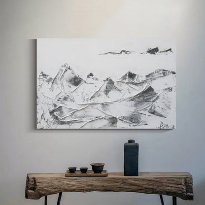 Banner modern abstract wall art, hand-painted oil painting