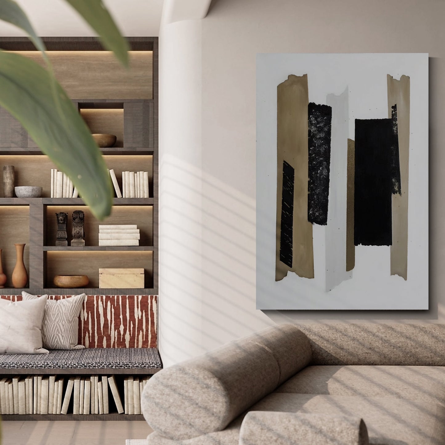 Modern abstract wall art, hand-painted oil painting