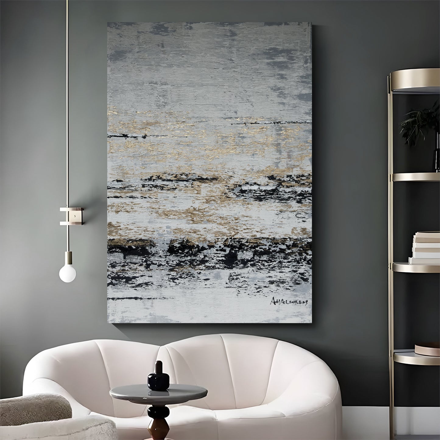 Modern abstract wall art, hand-painted oil painting