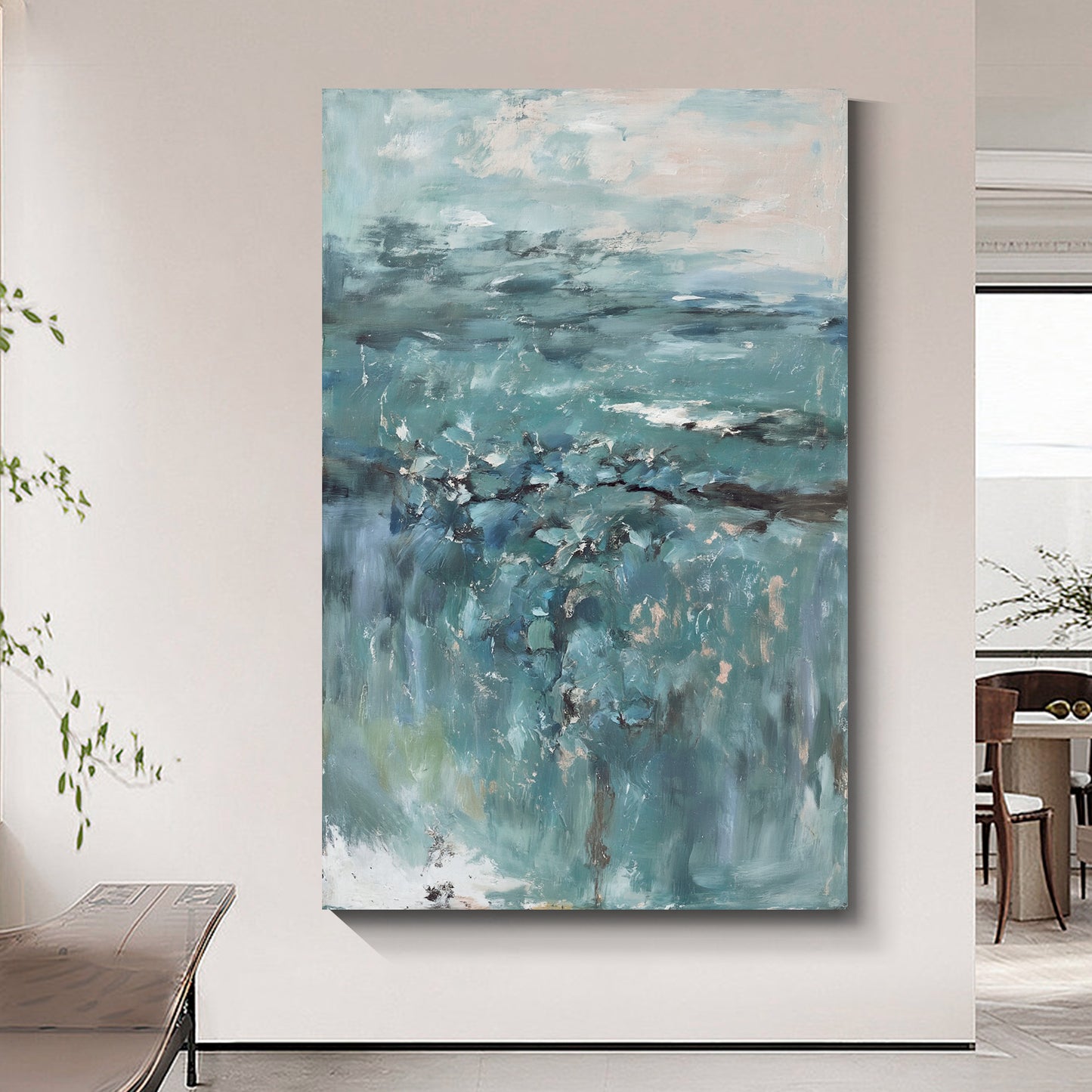 Modern abstract wall art, hand-painted oil painting