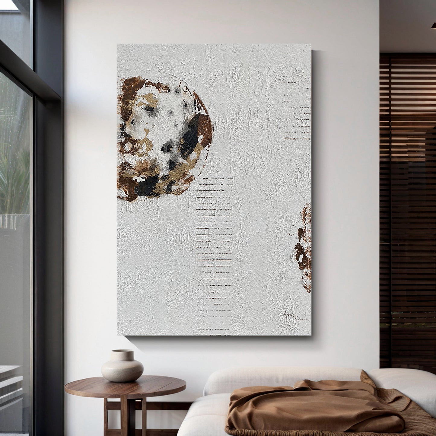 Modern abstract wall art, hand-painted oil painting