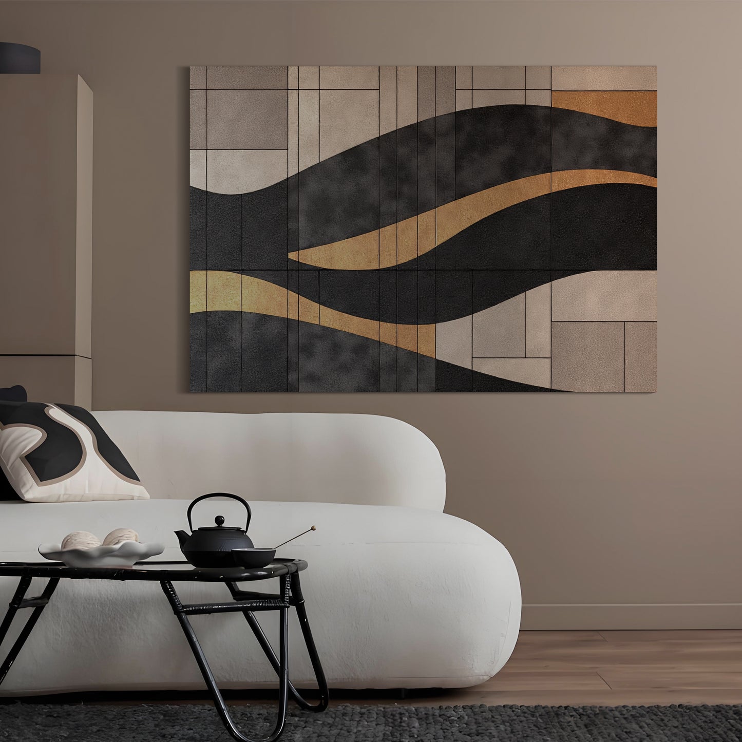 "Black gold" Wall Sculpture 3D Wood Wall Art