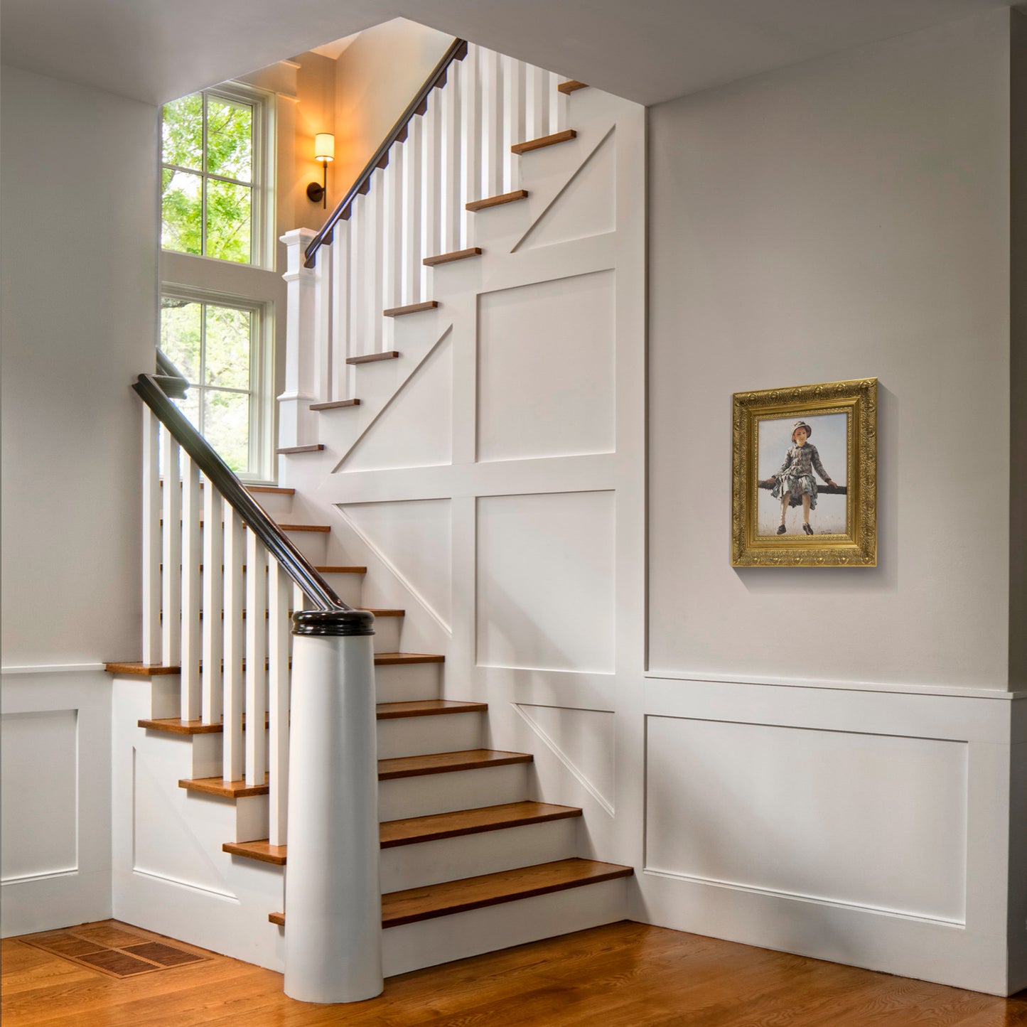 ARTGOW Solid Wood Frame for 8x10 Canvas Paintings, Finished Antique Ornate Gold Canvas Frames for Oil Painting Art Prints, for Home Living Room Wall Decor (Empty Frame Only, No Backboard and Glass)