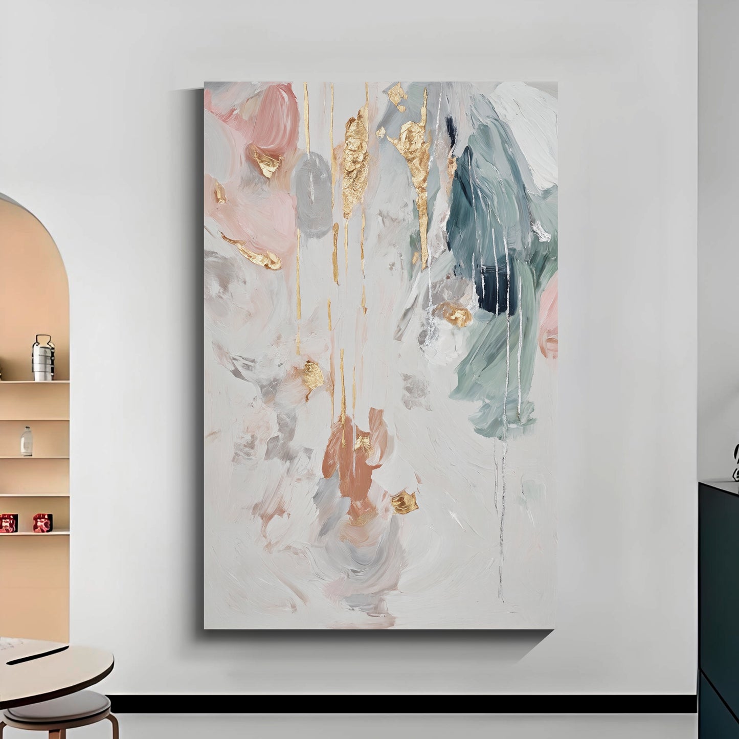 Modern abstract wall art, hand-painted oil painting