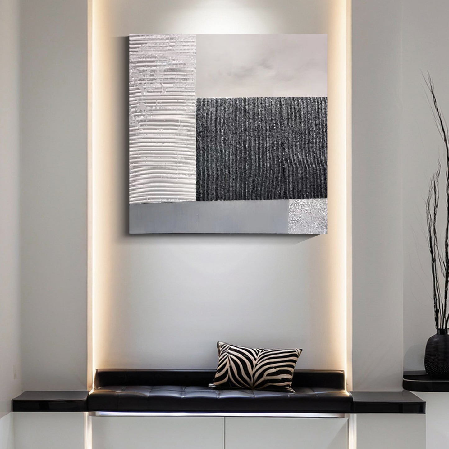 Modern abstract wall art, hand-painted oil painting