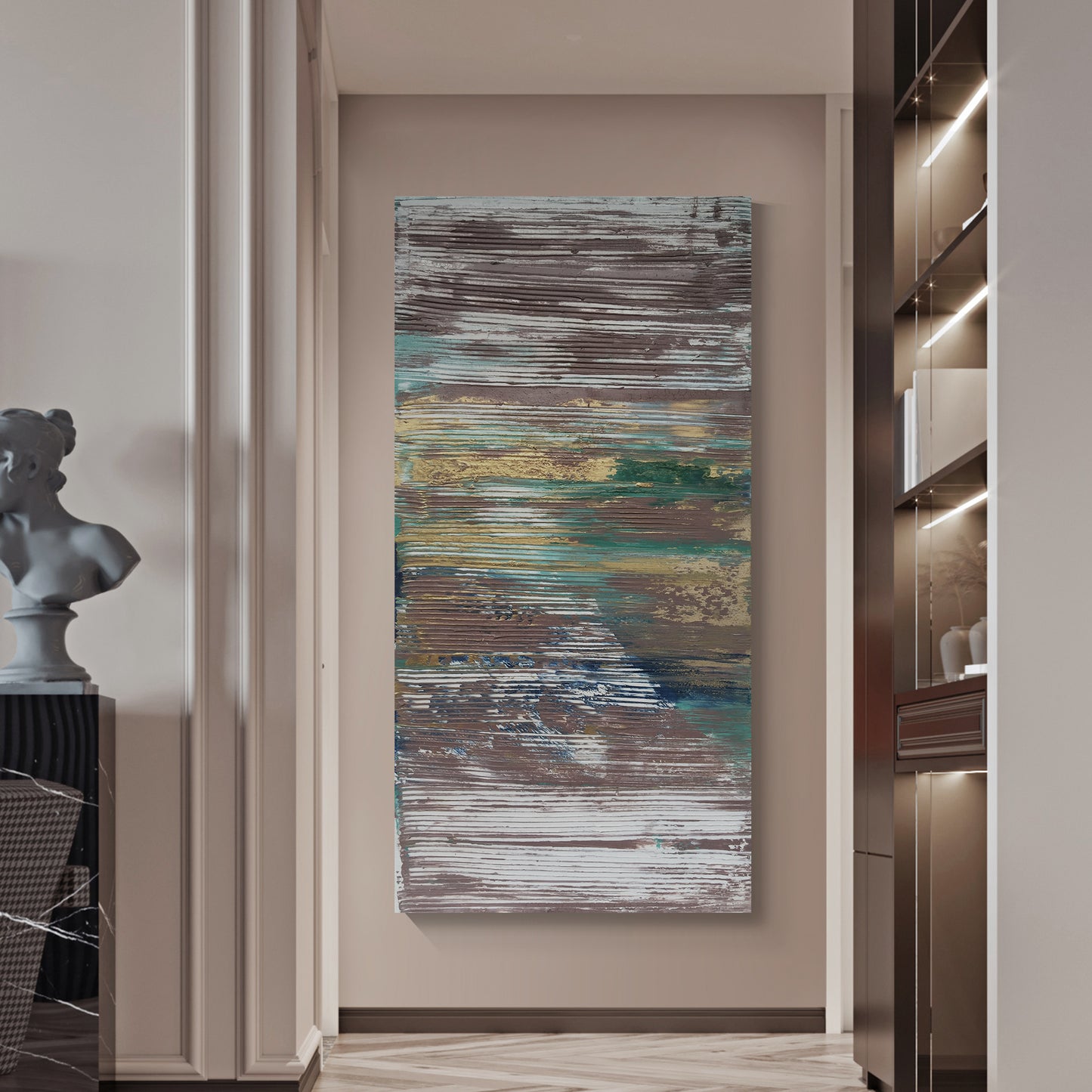 Modern abstract wall art, hand-painted oil painting