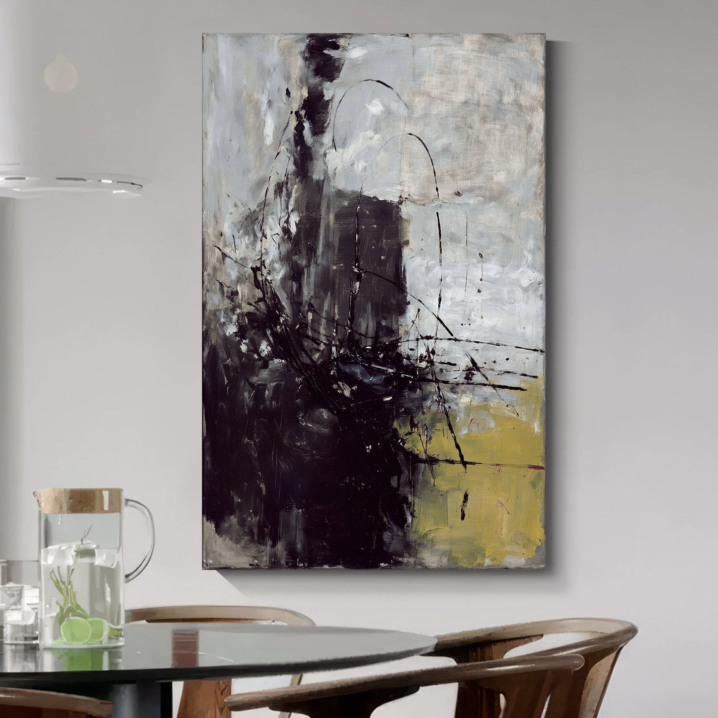 Modern abstract wall art, hand-painted oil painting