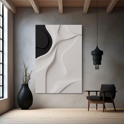 Beige and black Wall Sculptures, 3D Wood Wall Art, Minimalist Wall Hanging Home Decor