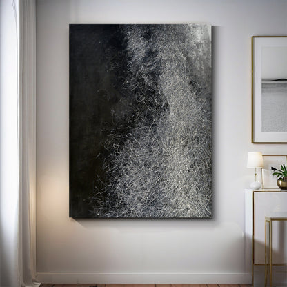 Hand painted black wall decoration