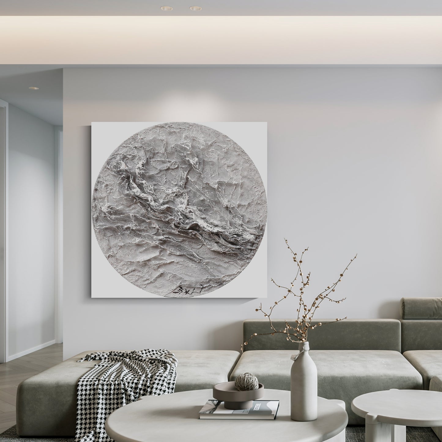 《Moon String2》Hand drawn oil painting