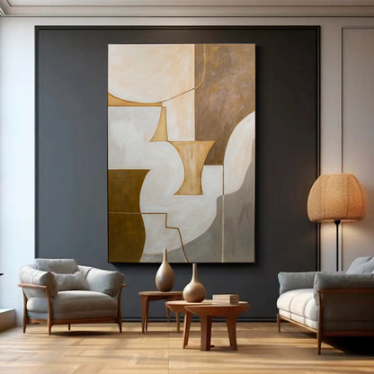Modern abstract wall art, hand-painted oil painting