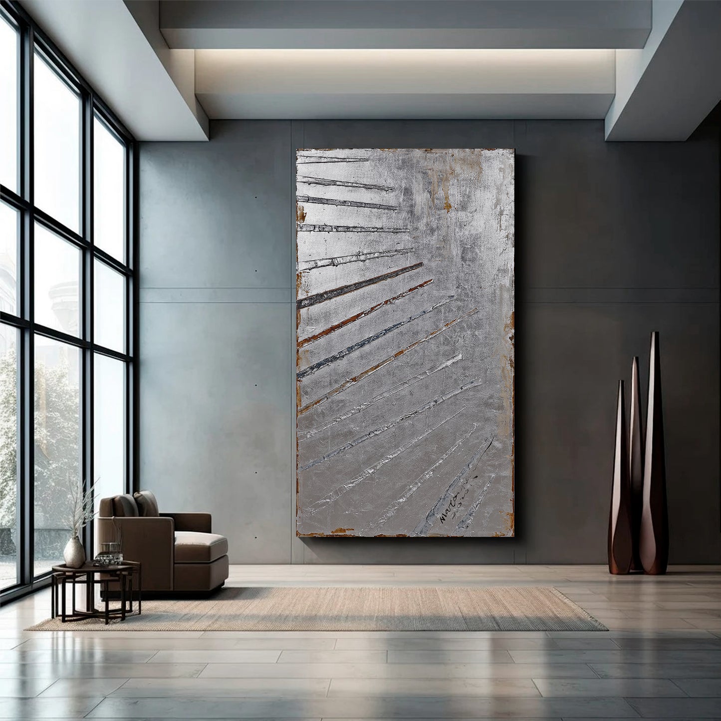 Modern abstract wall art, hand-painted oil painting