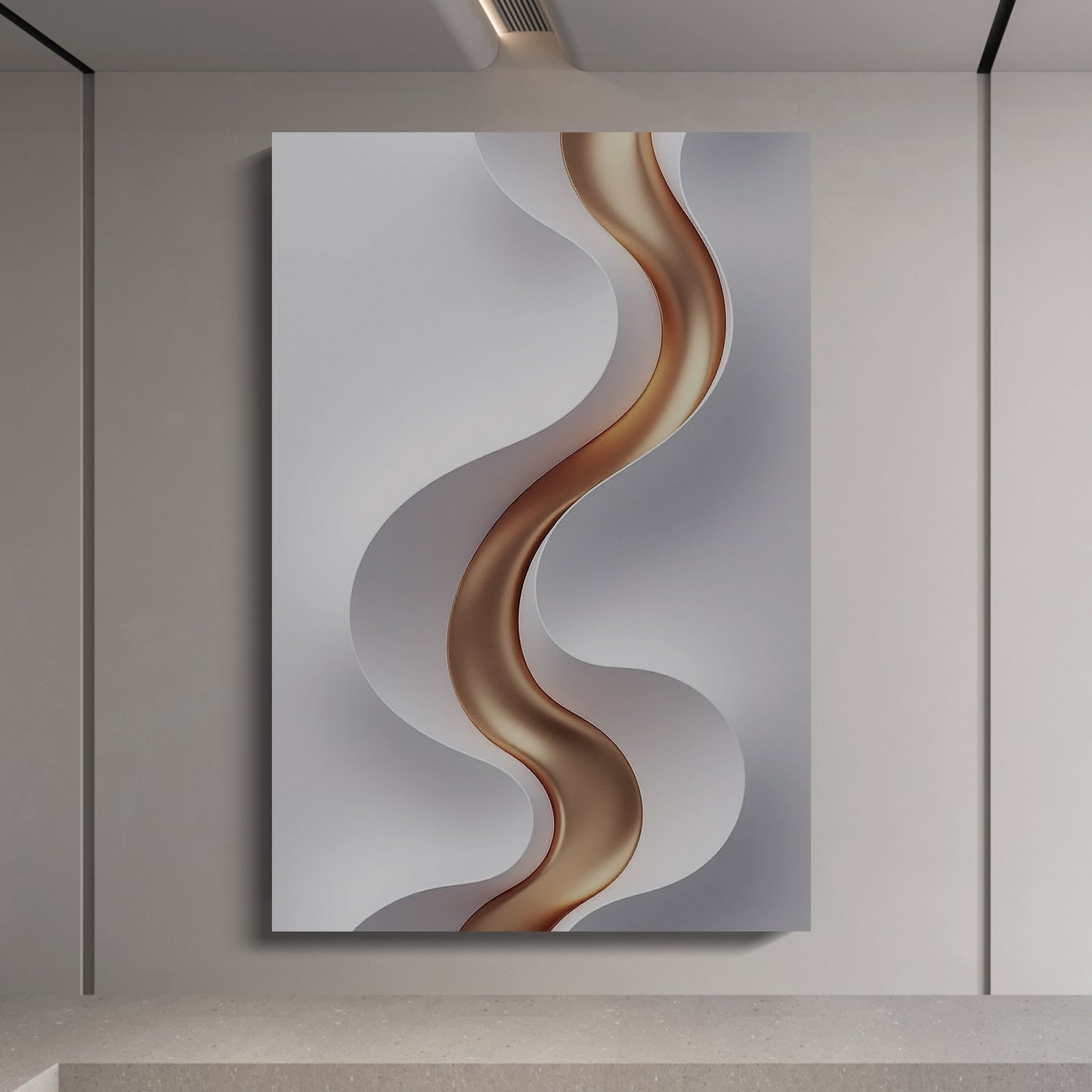 Beige and brown wall sculptures, 3D wooden wall art, simple wall-hung home decoration.