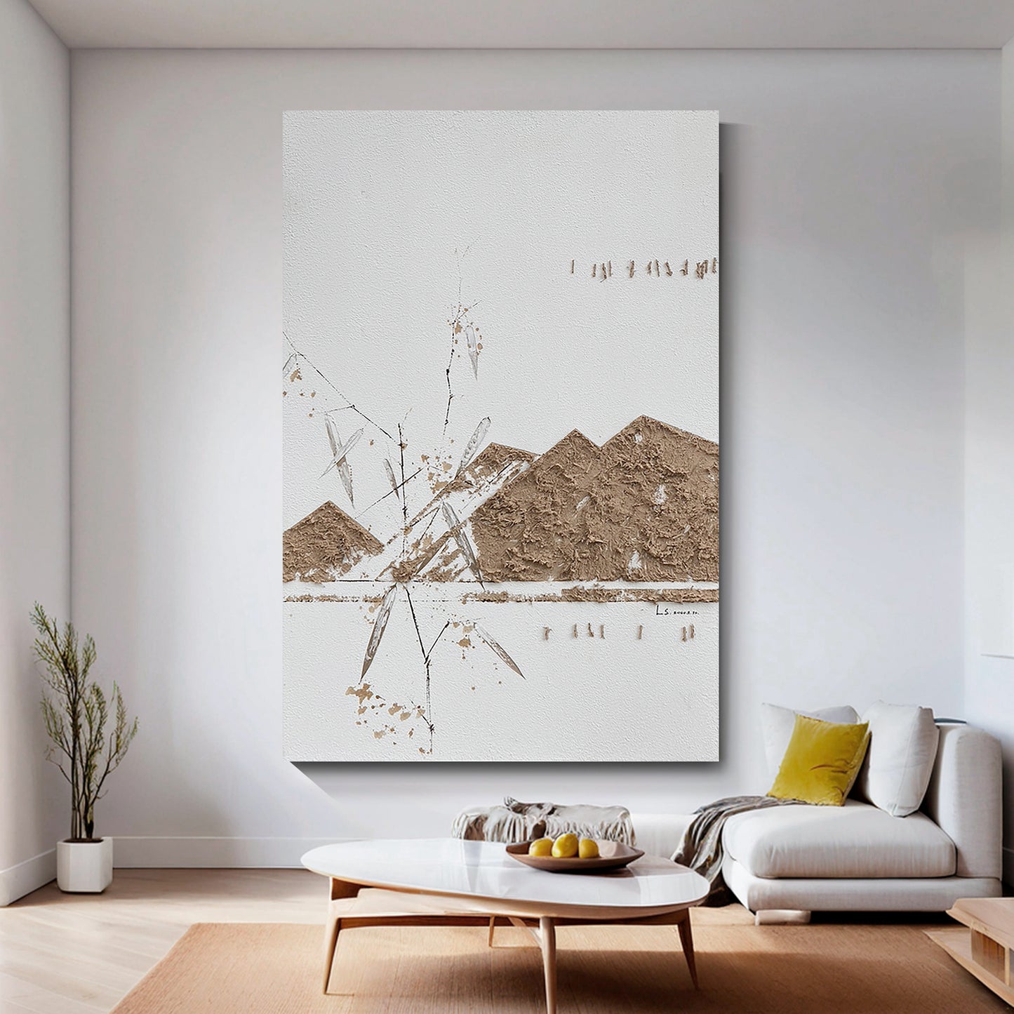 Modern abstract wall art, hand-painted oil painting
