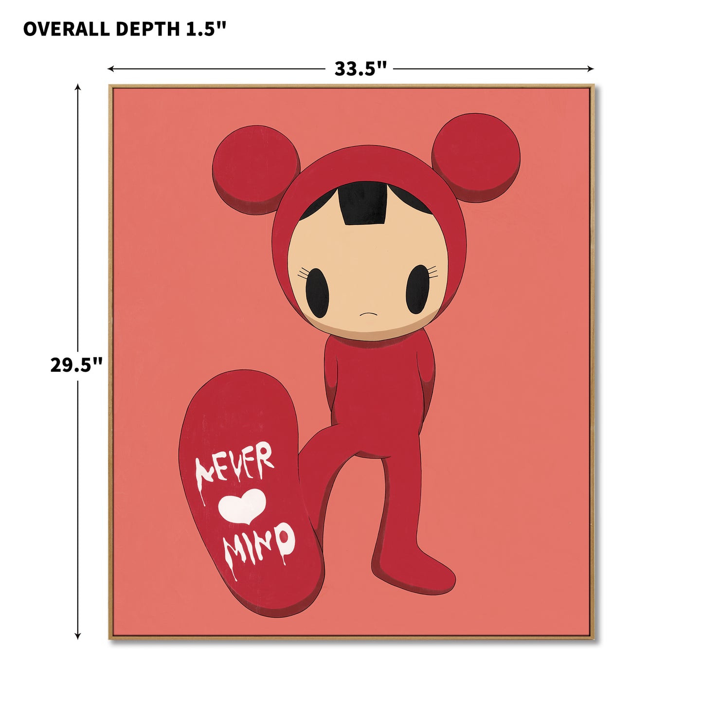 "NeverMind"hand-stretched canvas framed prints