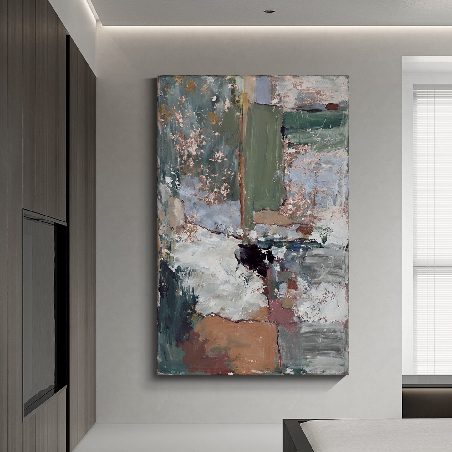 Modern abstract wall art, hand-painted oil painting