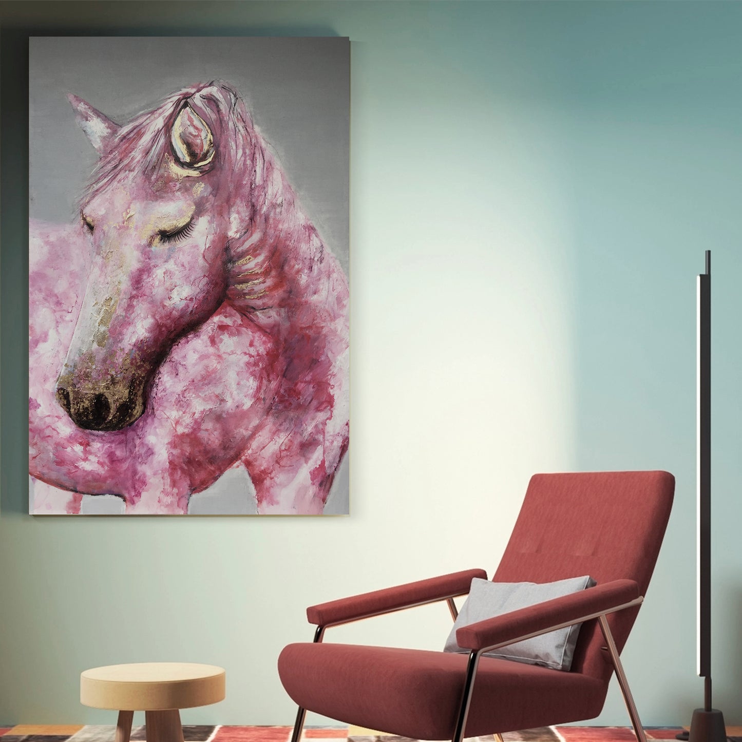 Modern abstract wall art, hand-painted oil painting