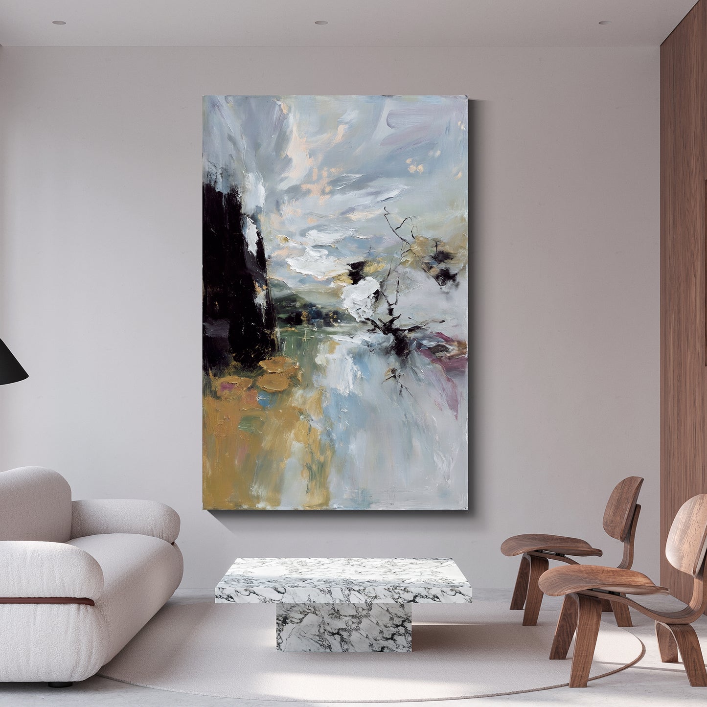 Modern abstract wall art, hand-painted oil painting