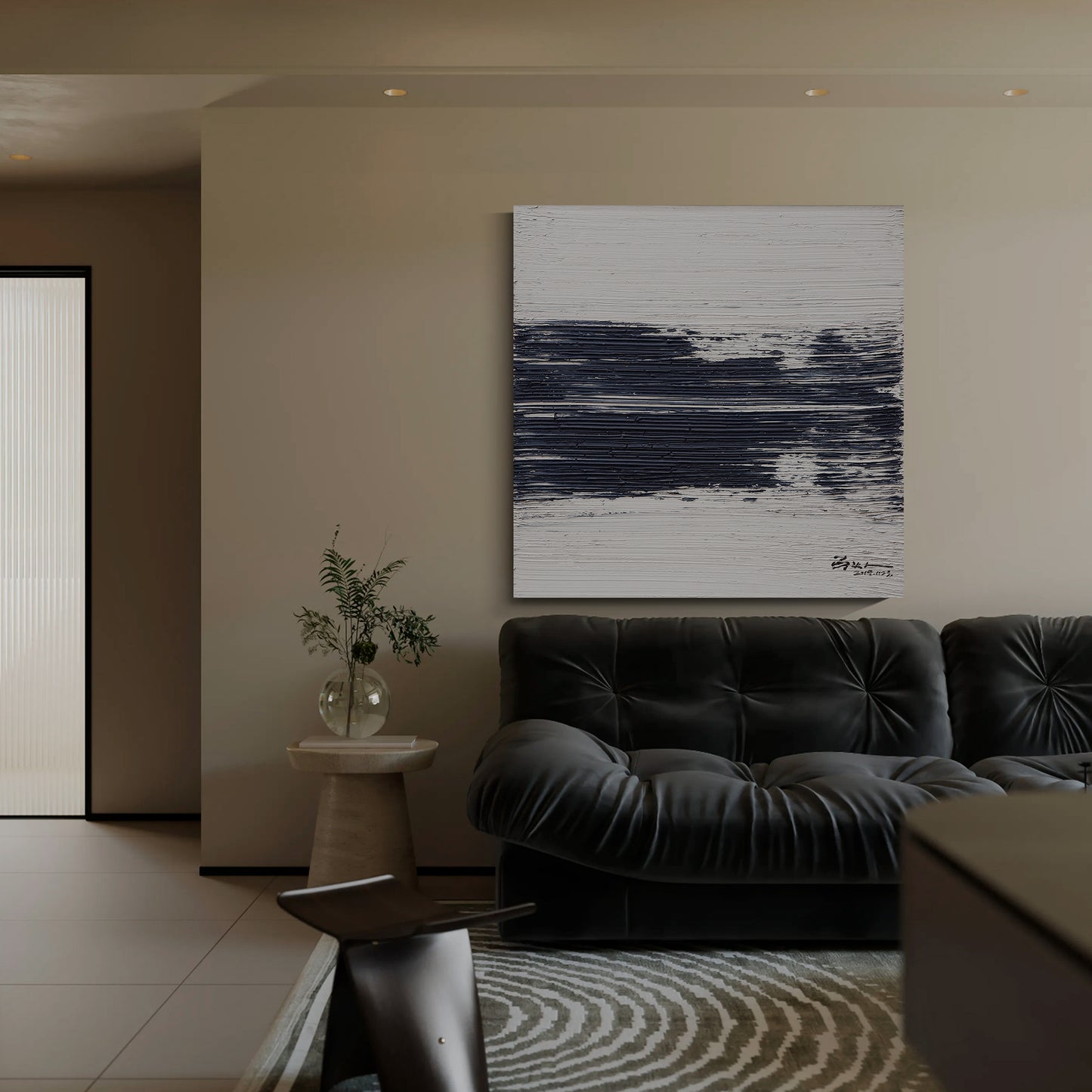 Modern abstract wall art, hand-painted oil painting