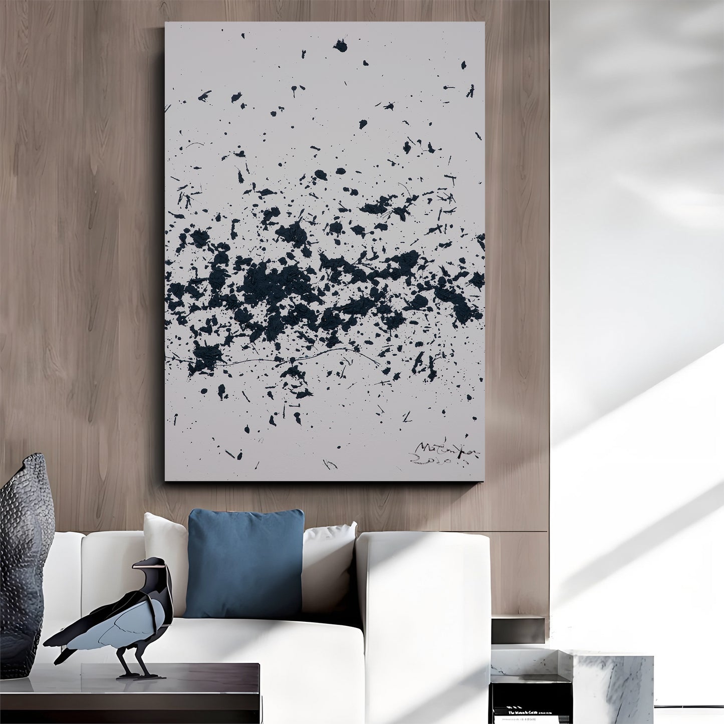 Modern abstract wall art, hand-painted oil painting