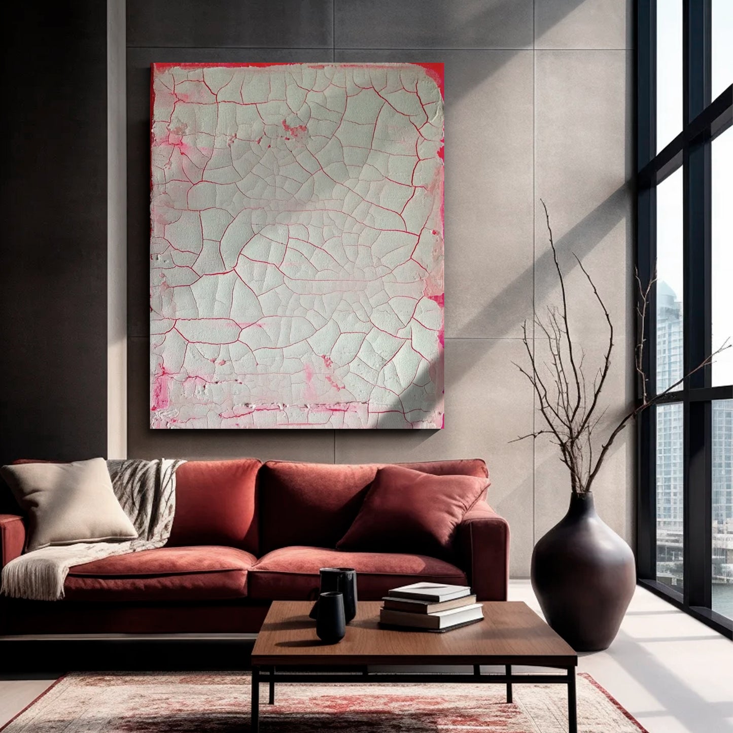 Modern abstract wall art, hand-painted oil painting