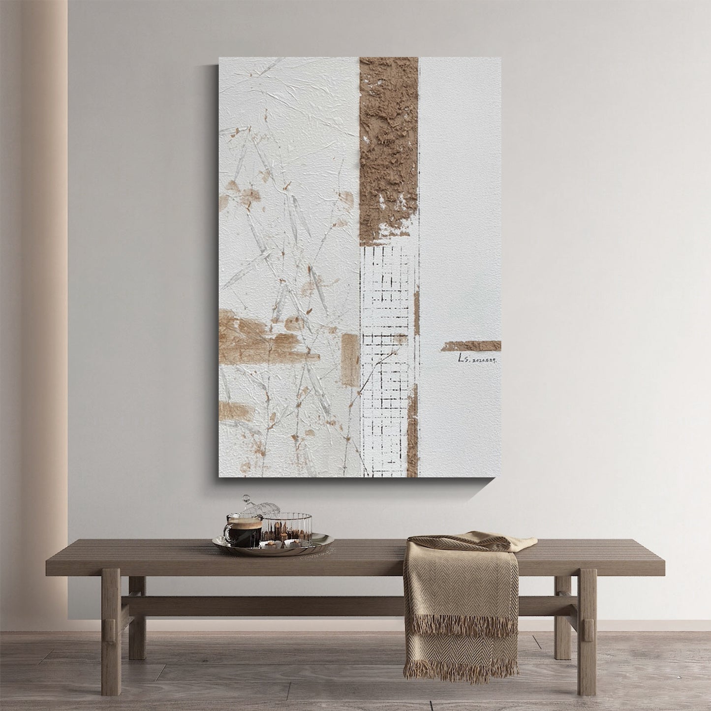 Modern abstract wall art, hand-painted oil painting