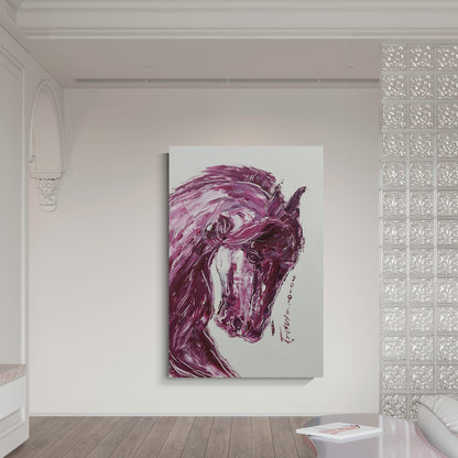 Horse wall art, hand-painted oil painting