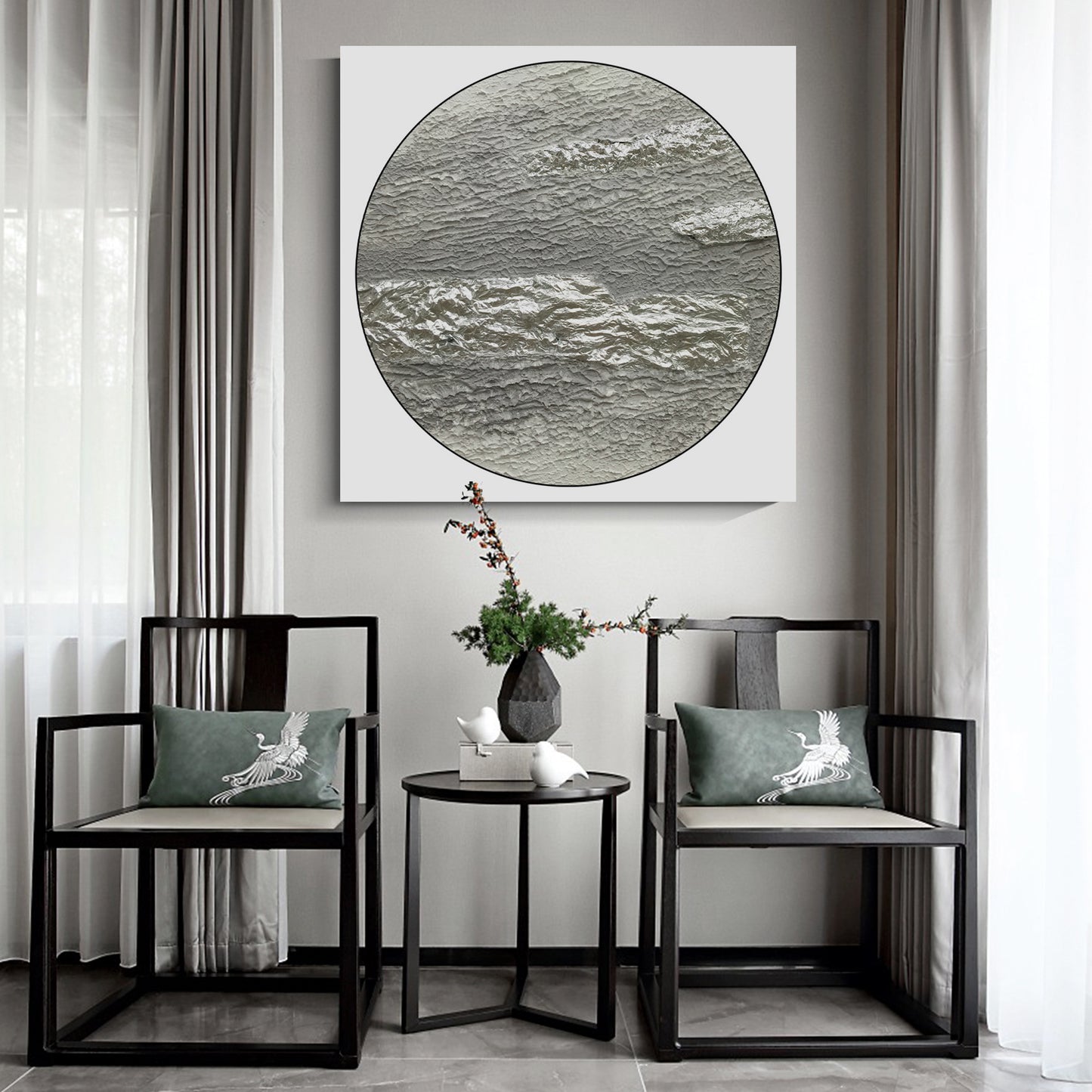 Modern minimalist texture hand-painted oil painting