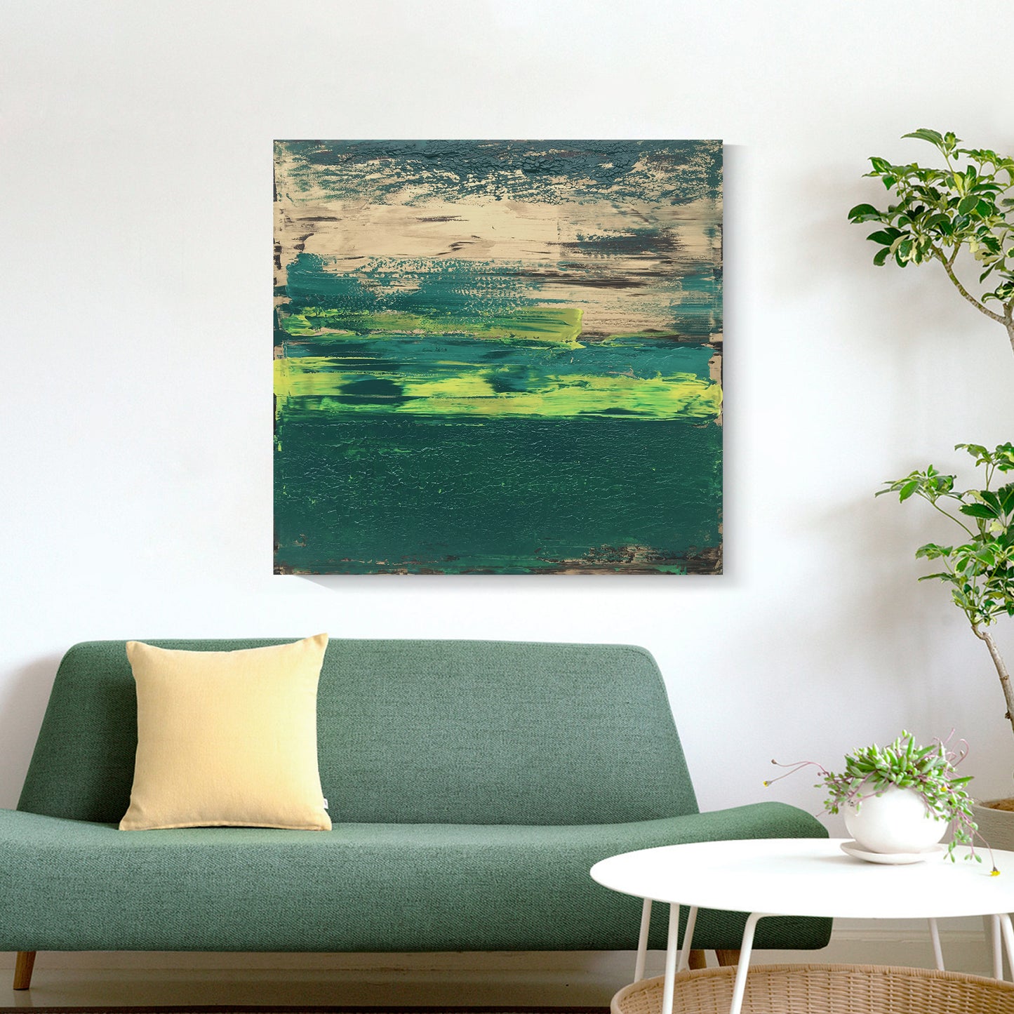 "Green Field"Hand Painting
