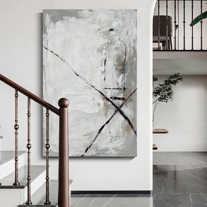 Modern abstract wall art, hand-painted oil painting