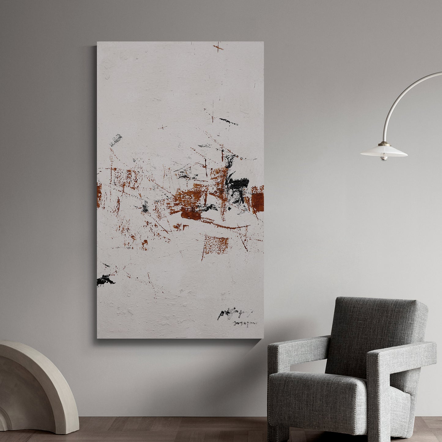 Modern abstract wall art, hand-painted oil painting