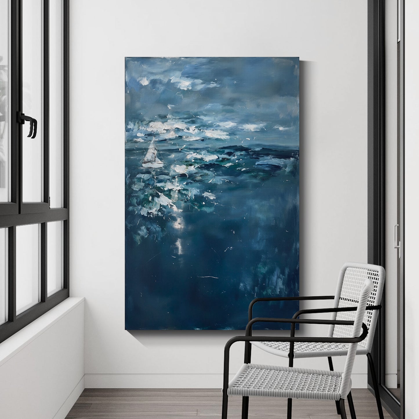 Modern abstract wall art, hand-painted oil painting